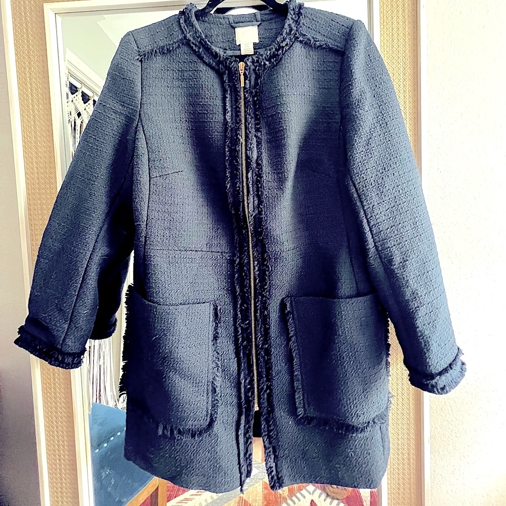 H&M heavy/thick navy peacoat